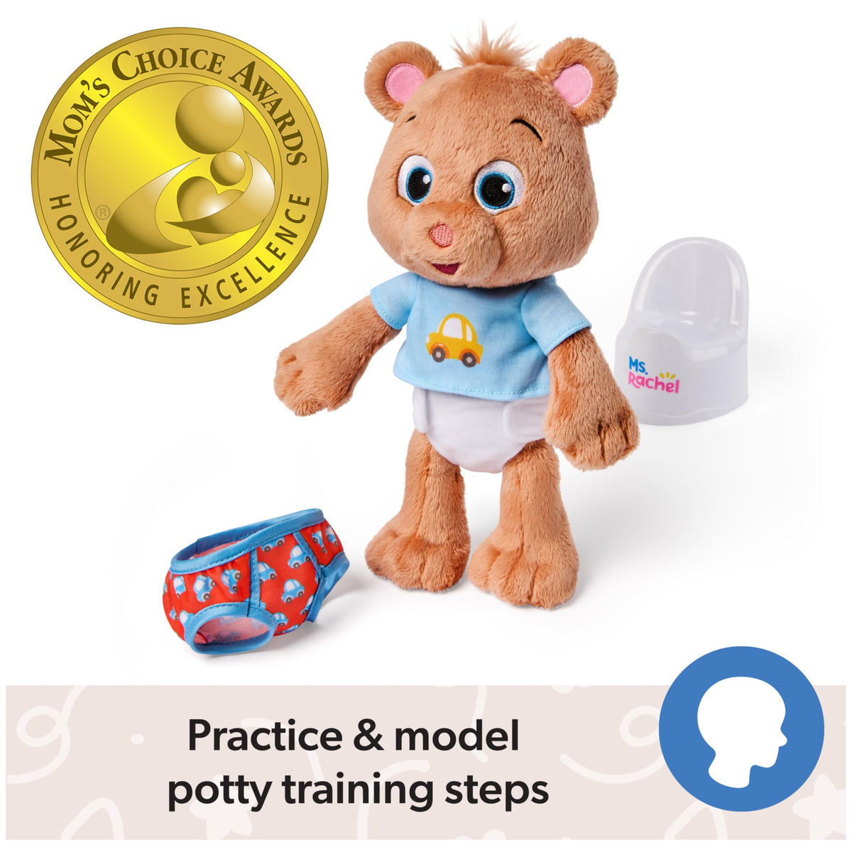 Ms. Rachel Potty Time detachable diaper for interactive dressing and play