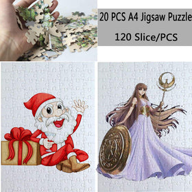 MS WGO packaging highlights a 120-piece adult puzzle set