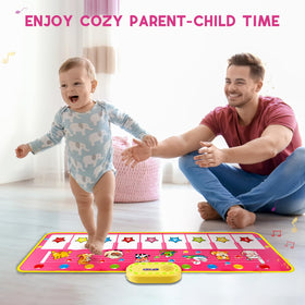 M SANMERSEN Floor Piano Mat portable design enables indoor or outdoor play anywhere.