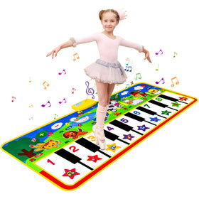 M SANMERSEN Piano Mat full view with large play area for kids.