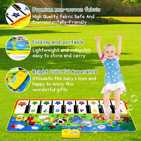 M SANMERSEN Piano Mat anti-slip soft fabric for safe play.