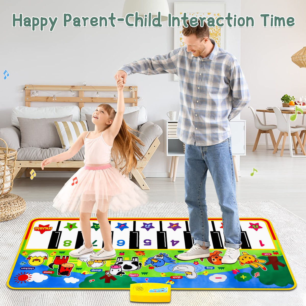 M SANMERSEN Piano Mat kids dancing and exploring rhythms.