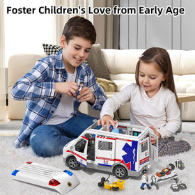 MSKOLER Ambulance Toy with light and sound features for engaging play.