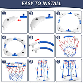 Easy-assembly pool toy for portable summer fun.