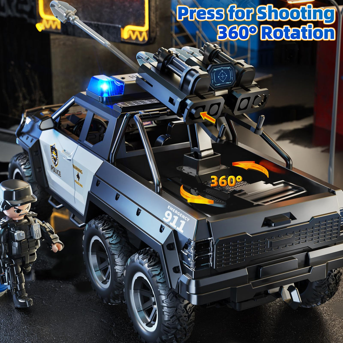 MSKOLER police car with 4-8 age compatibility supports imaginative role play.