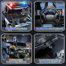 MSKOLER police toy suitable for solo or group play and learning cooperation.