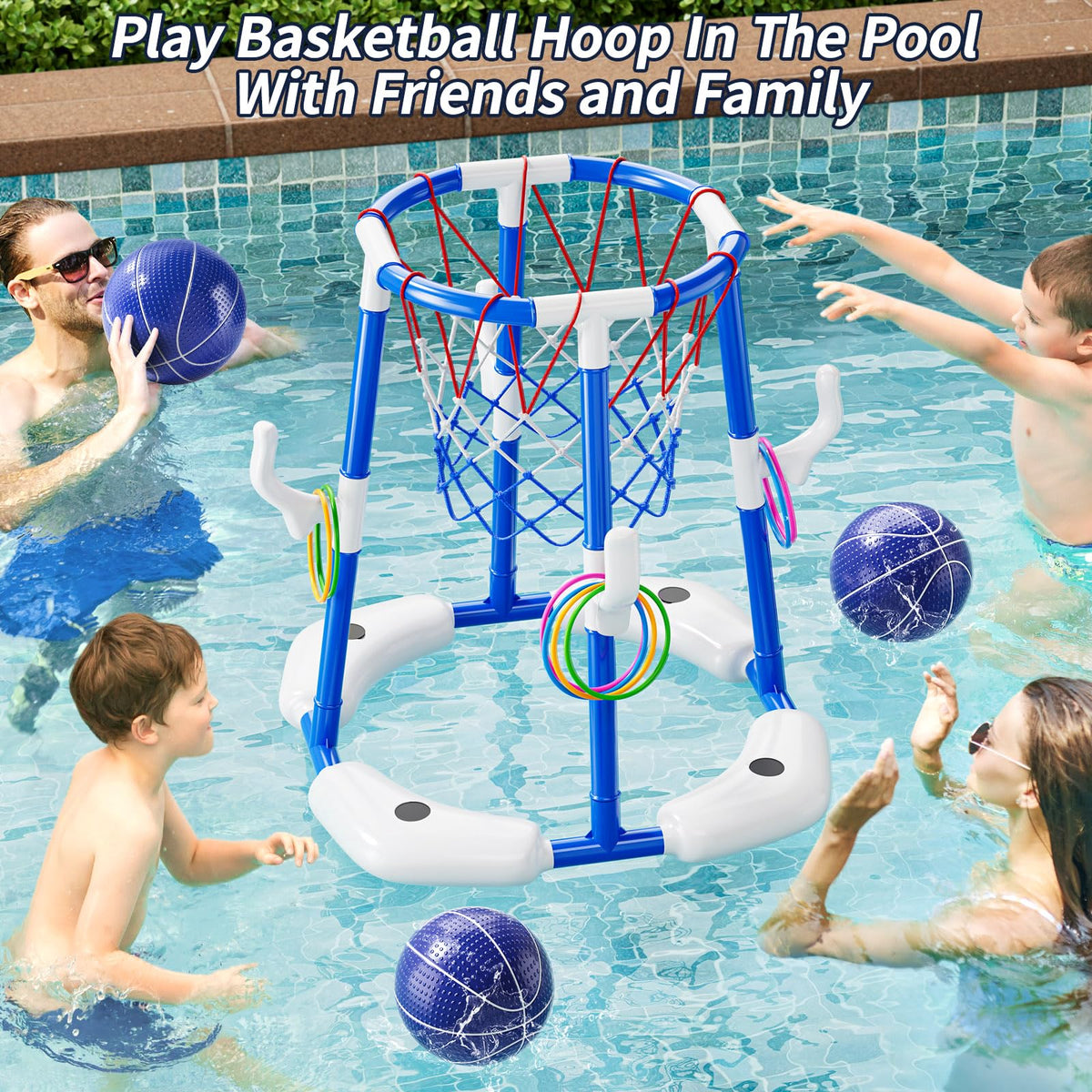 MSKOLER tossing rings provide target play in the water.