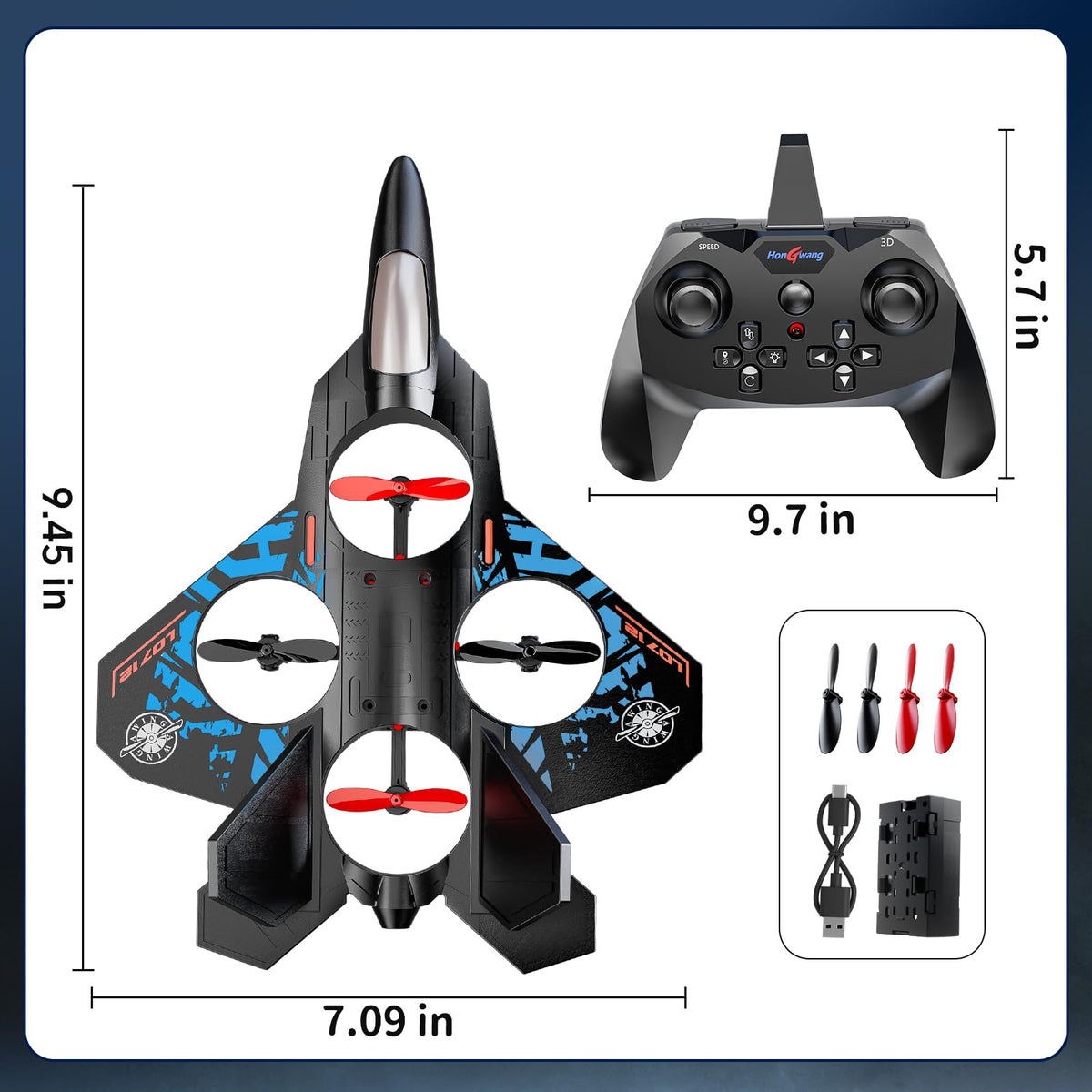 MSKOLER RC airplane low-battery alert helps plan a safe landing.