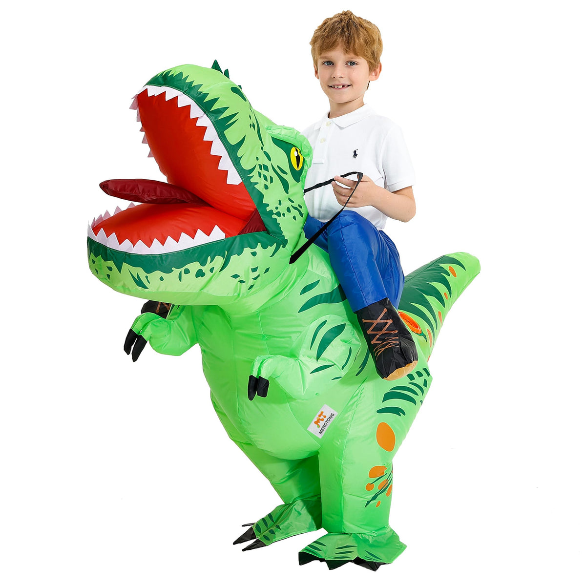 MT MENGTONG Dinosaur Costume back view, eye-catching design.