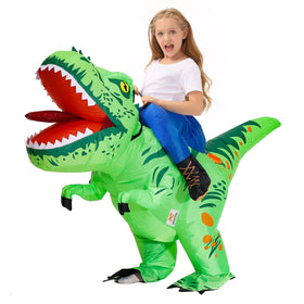 MT MENGTONG Dinosaur Costume front view, ideal for Halloween fun.
