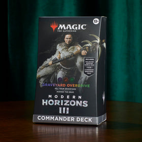 MTG Graveyard Overdrive display commander with foil-etched art as centerpiece