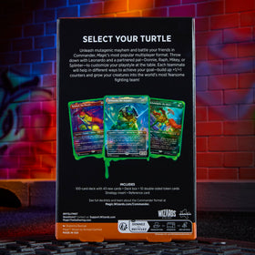 MTG Turtle Power packaging showcases the complete 100-card deck