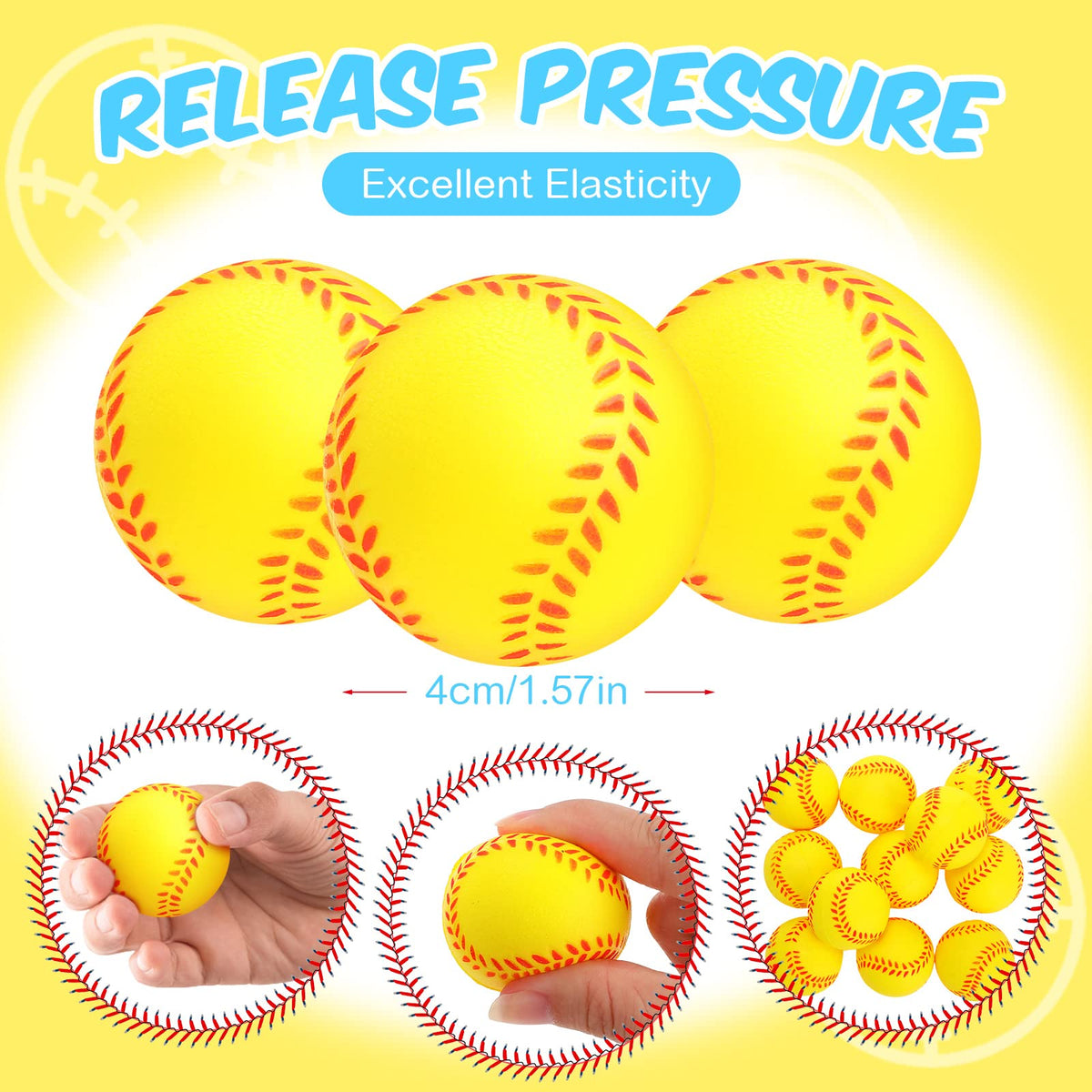 MTLEE mini foam softballs 4cm provide portable stress relief and play