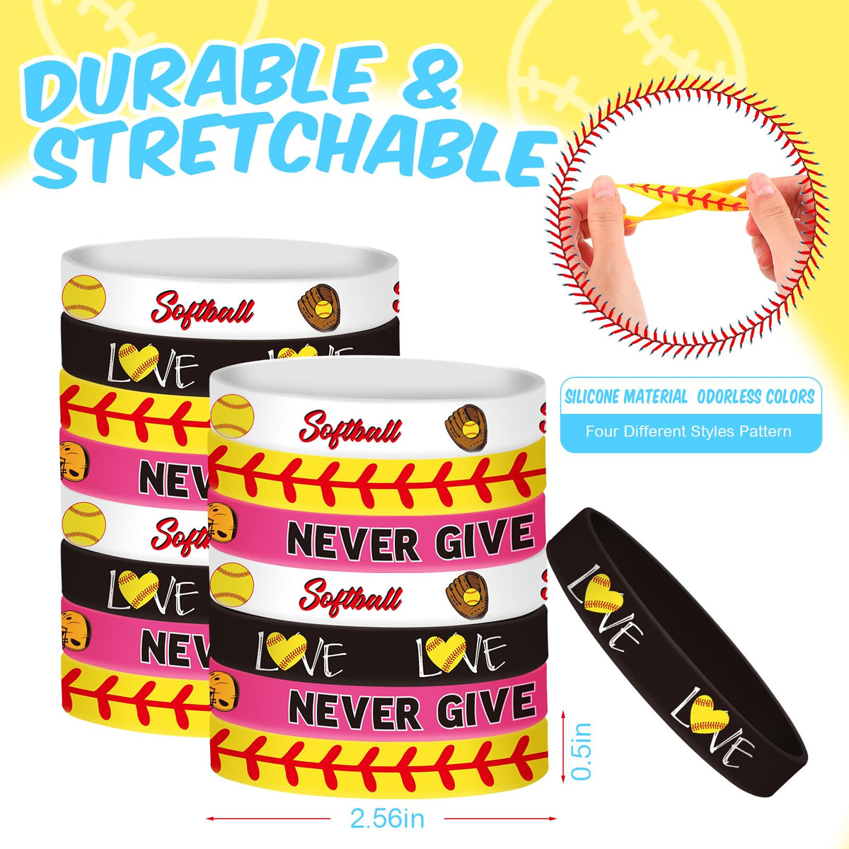 MTLEE silicone bracelets 4-styles offer soft texture and wearability