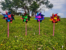 MTOMDY windmill in the garden adds playful yard color.