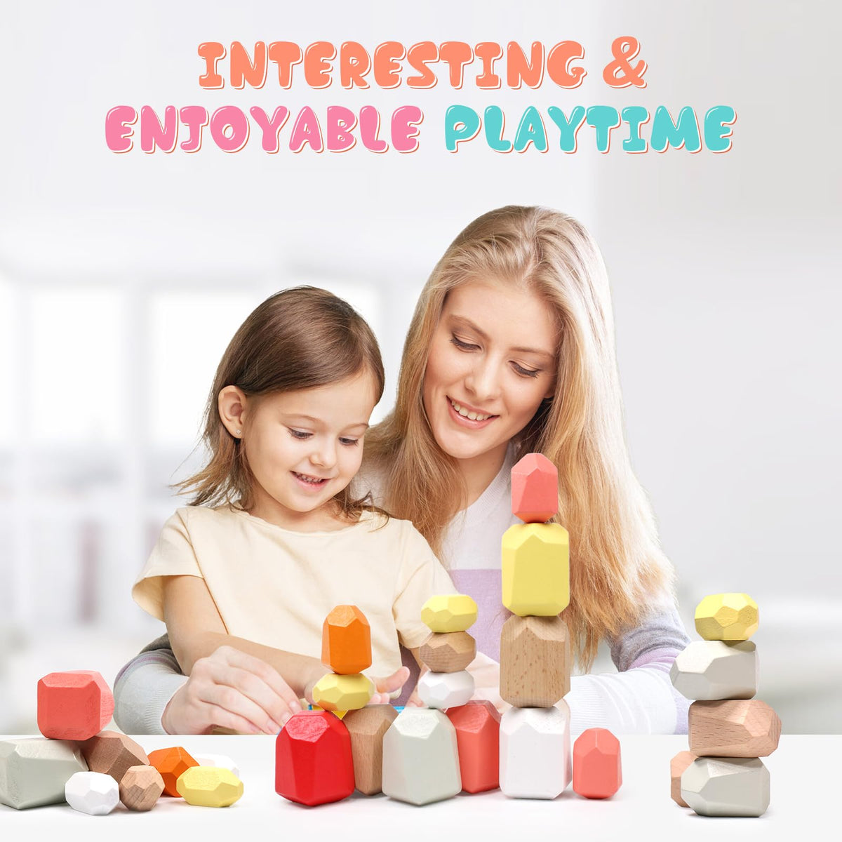 MTTIERY wooden building blocks suited as a thoughtful gift for birthdays and holidays.
