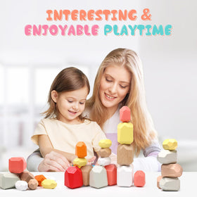 MTTIERY wooden building blocks suited as a thoughtful gift for birthdays and holidays.