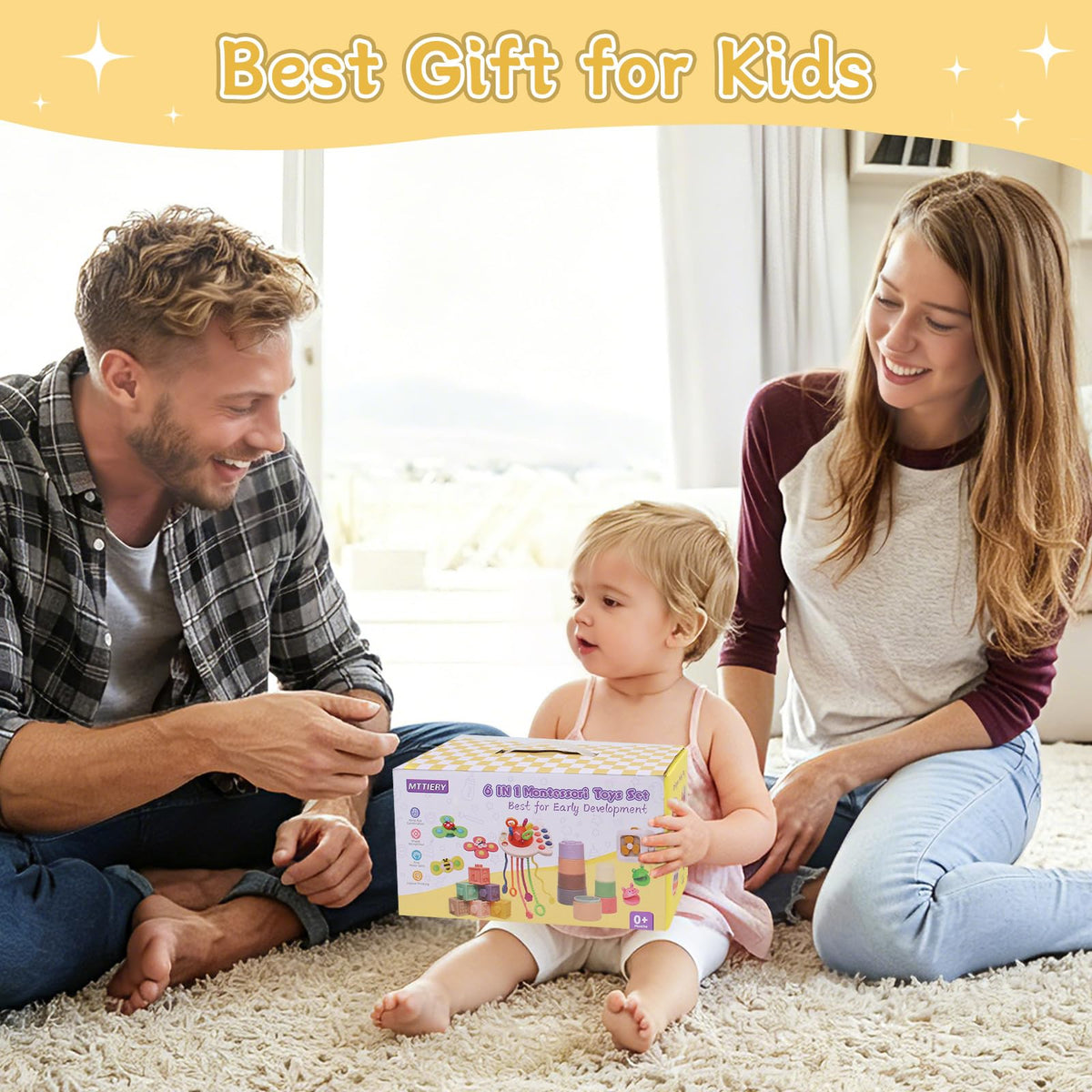 MTTIERY Montessori toy set suits travel, bath, and quiet time.