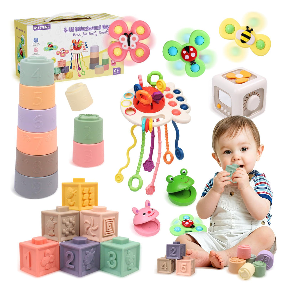 MTTIERY pull-string toy engages baby's fine motor skills.