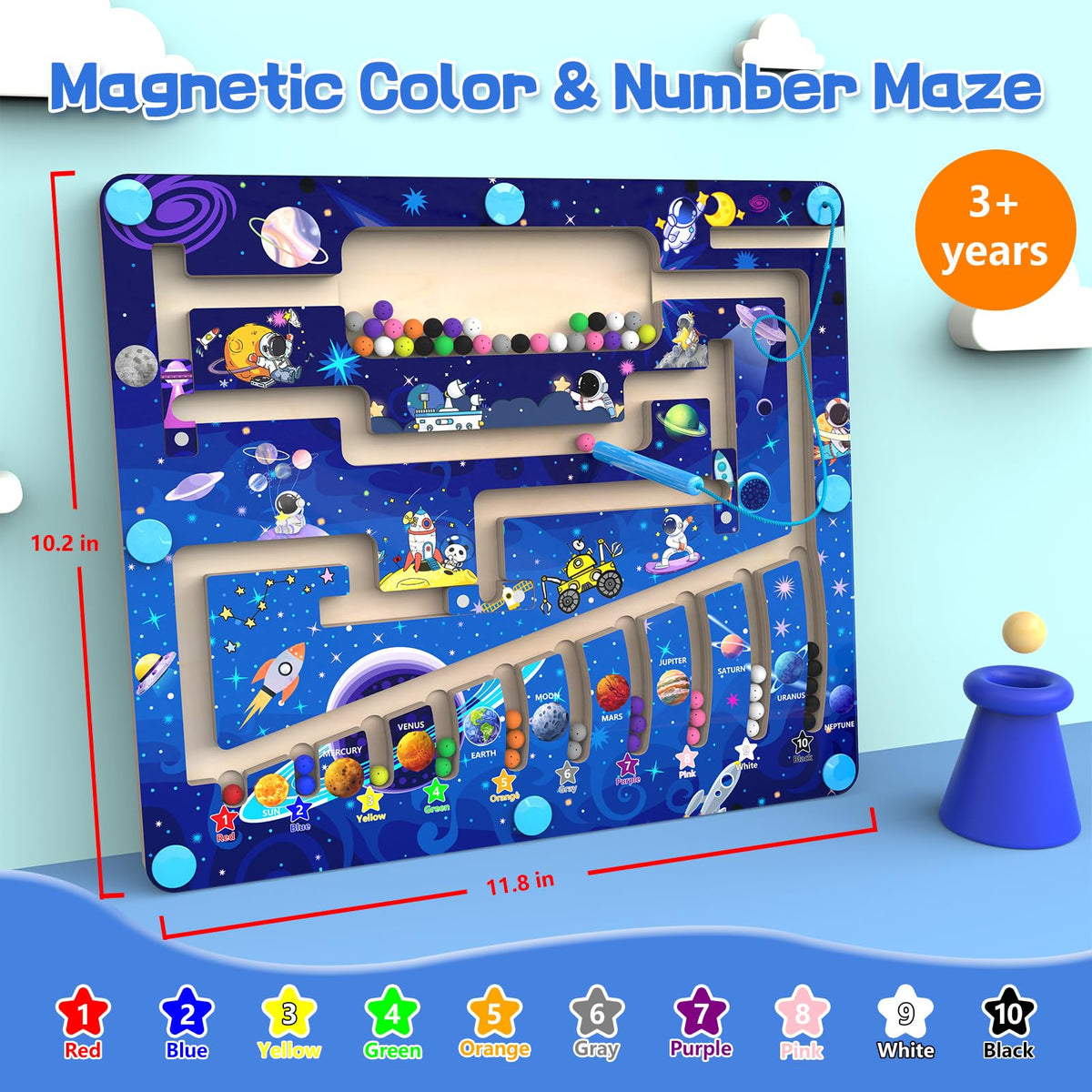 MTYOKILN toddler using maze board for quiet, screen-free learning