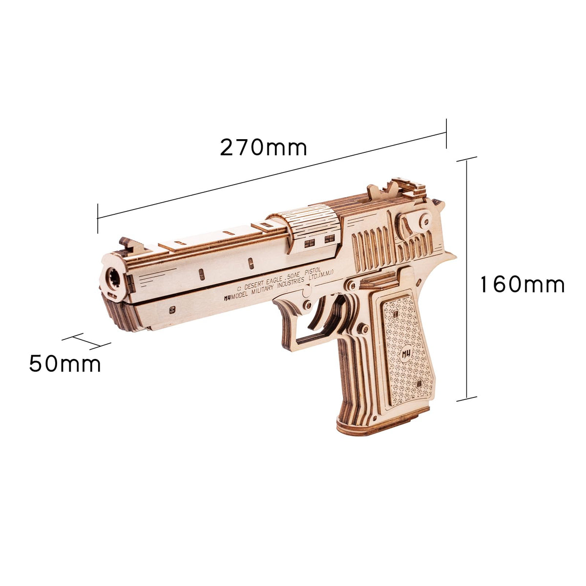 MU Desert Eagle kit laid out for detailed, precise assembly