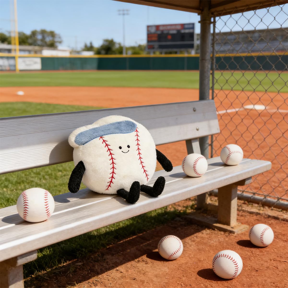 MUALML baseball pillow in a naptime setting, a cozy cuddle companion.