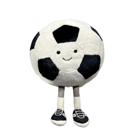 MUALML cute soccer plush pillow front view for cozy play and decor