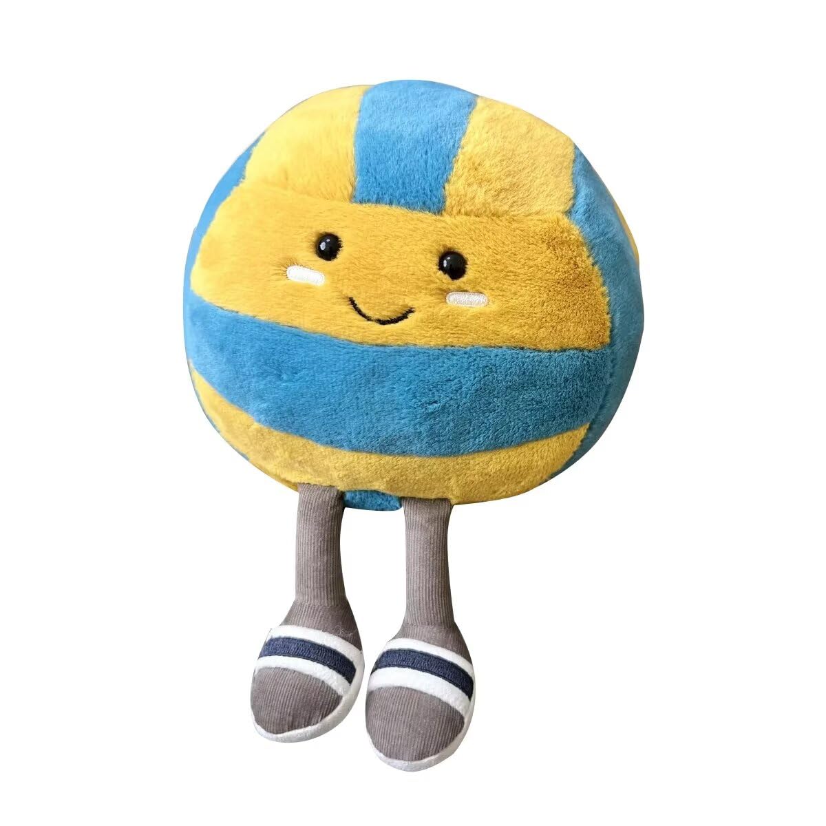 MUALML cute volleyball plush pillow in front view for cozy decor and cuddling.