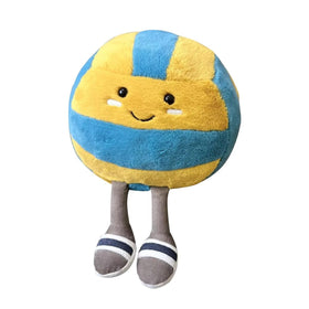 MUALML cute volleyball plush pillow in front view for cozy decor and cuddling.