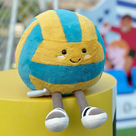 MUALML decorative volleyball pillow on bed adds vibrant room accent.