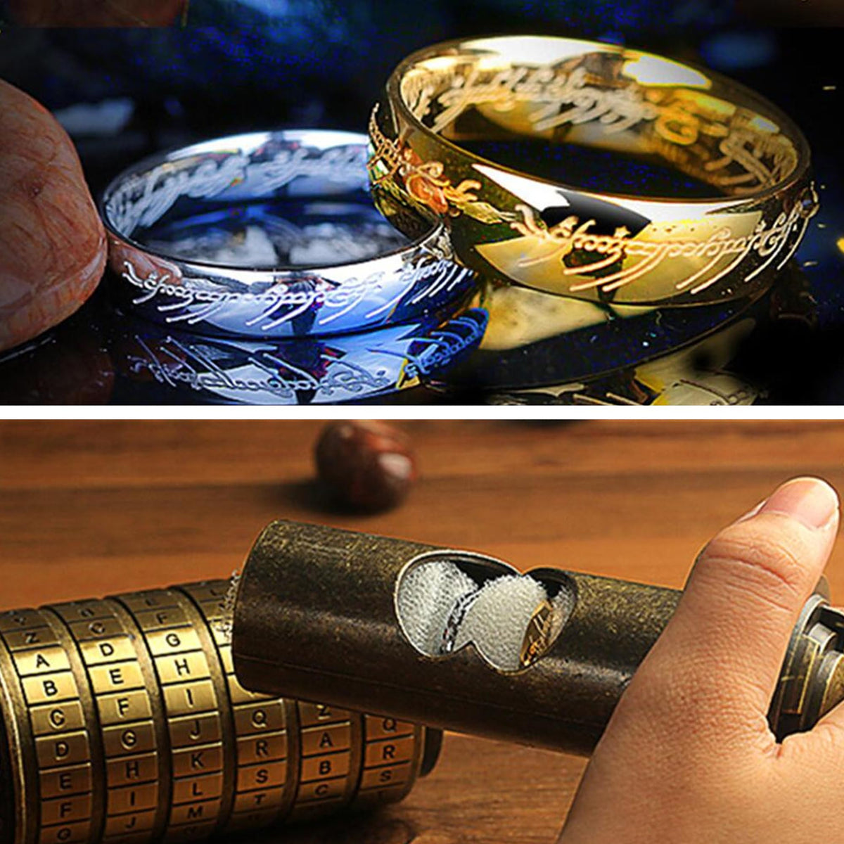 Muchenggift Da Vinci Code Cryptex inner rings illustrate password customization.