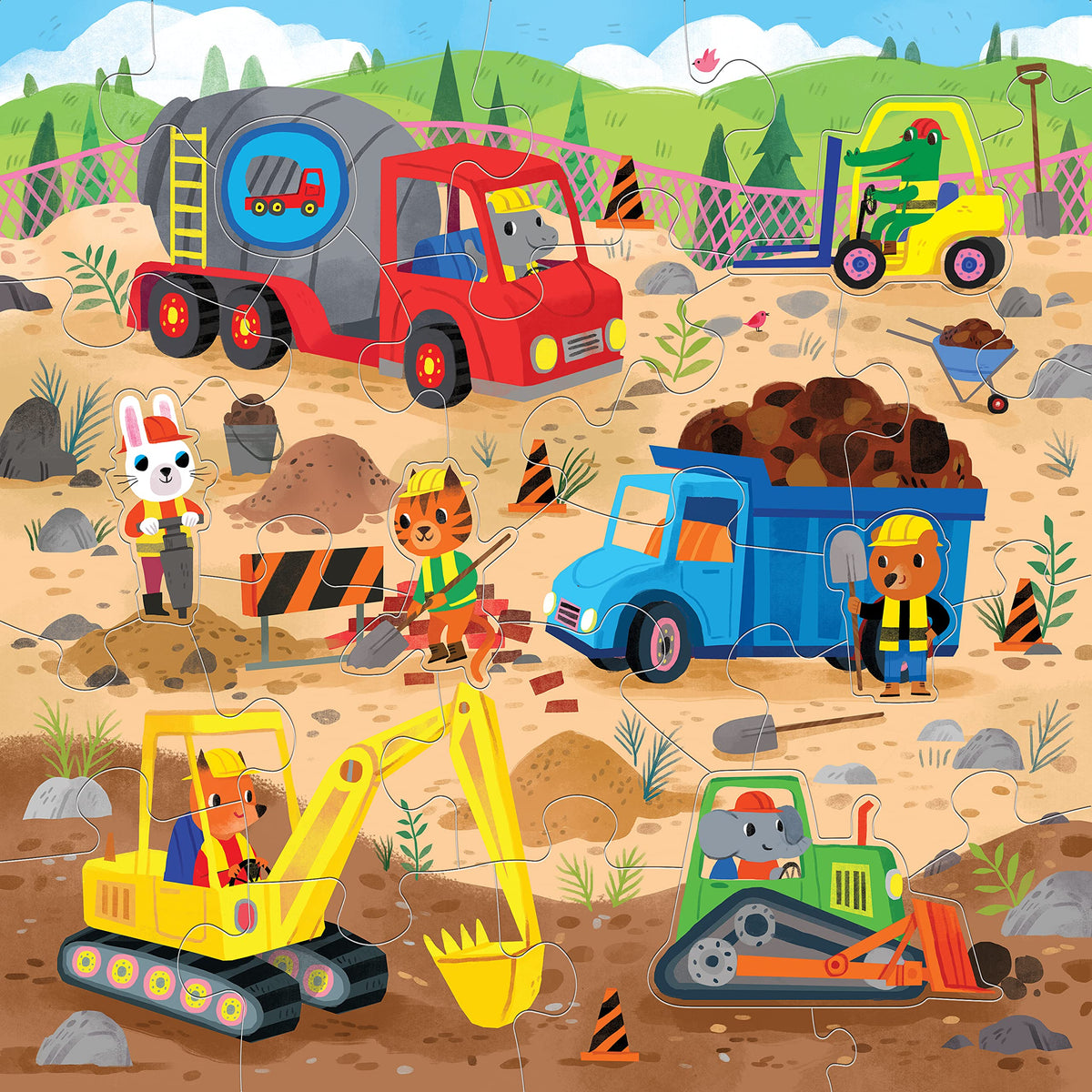 Mudpuppy extra-large pieces support tiny hands during play
