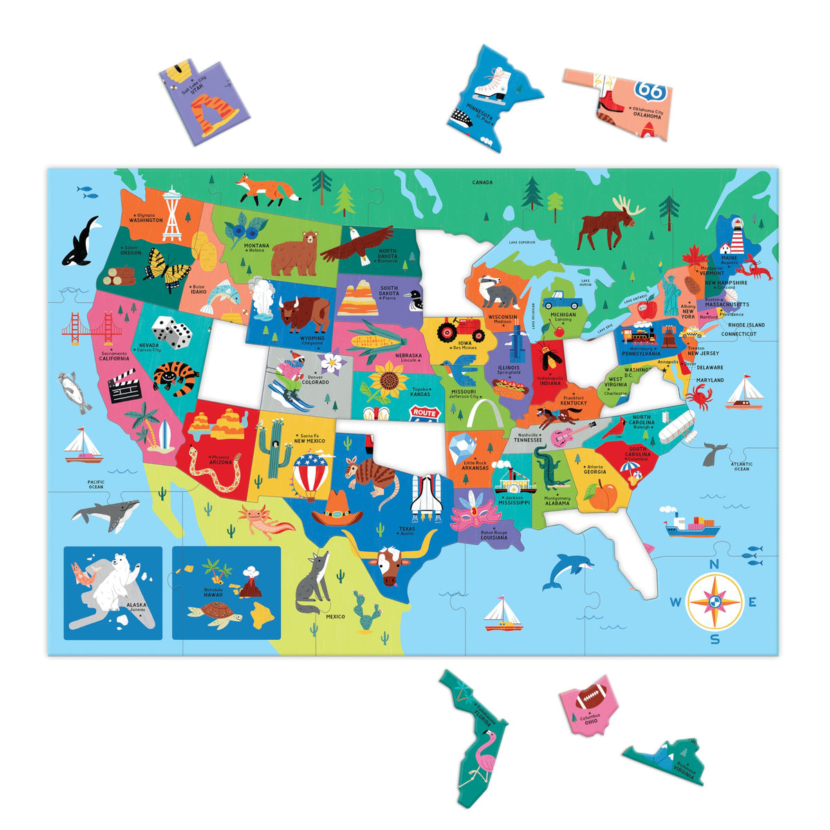 Eco-friendly greyboard and recycled packaging align with responsible play.