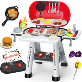 MUGEYMYD play kitchen grill stand for backyard pretend play with lights