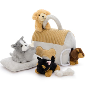 Muiteiur dog house plush 9.8-inch: cozy hideaway for imaginative play