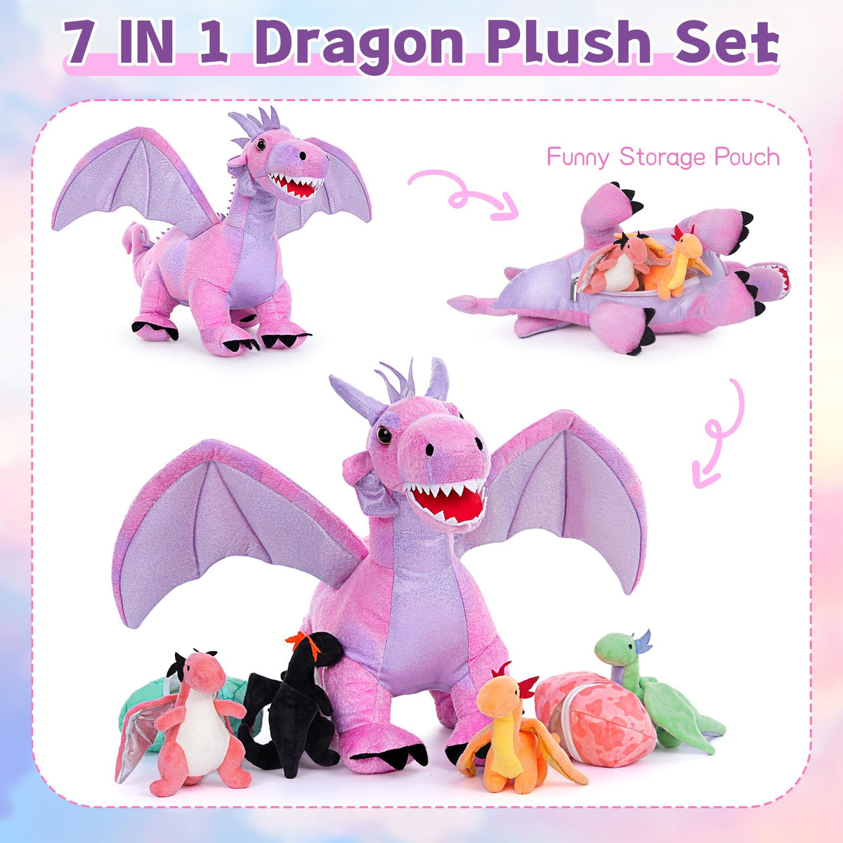 Muiteiur dragon egg plush 1, storytelling prop to spark creativity