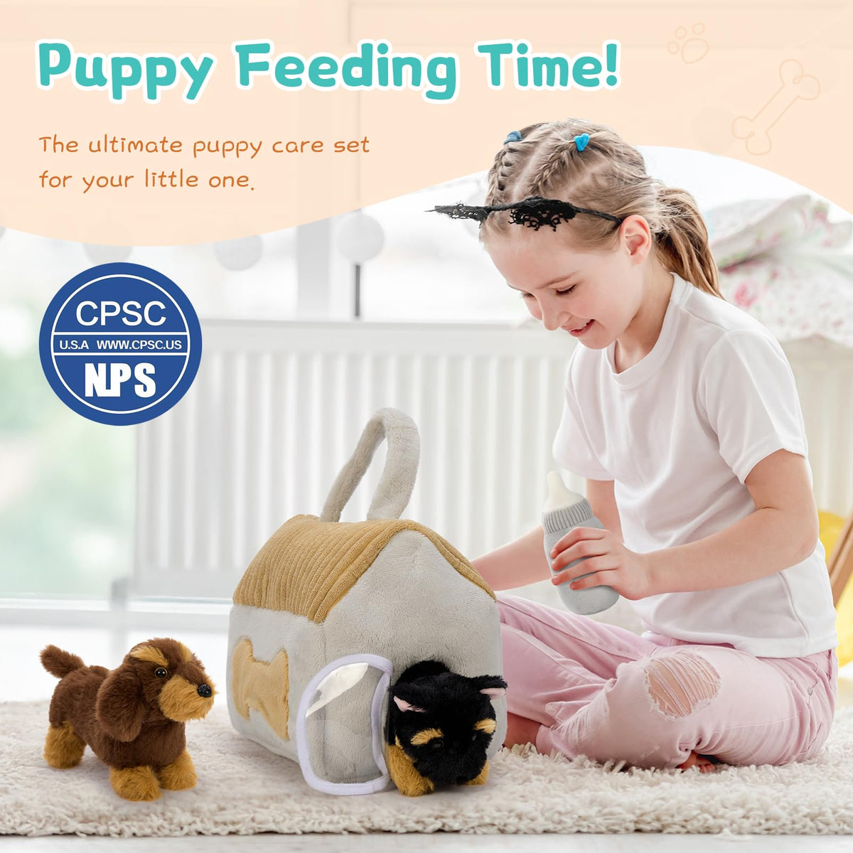 Muiteiur four plush puppies: soft companions for nurturing storytelling