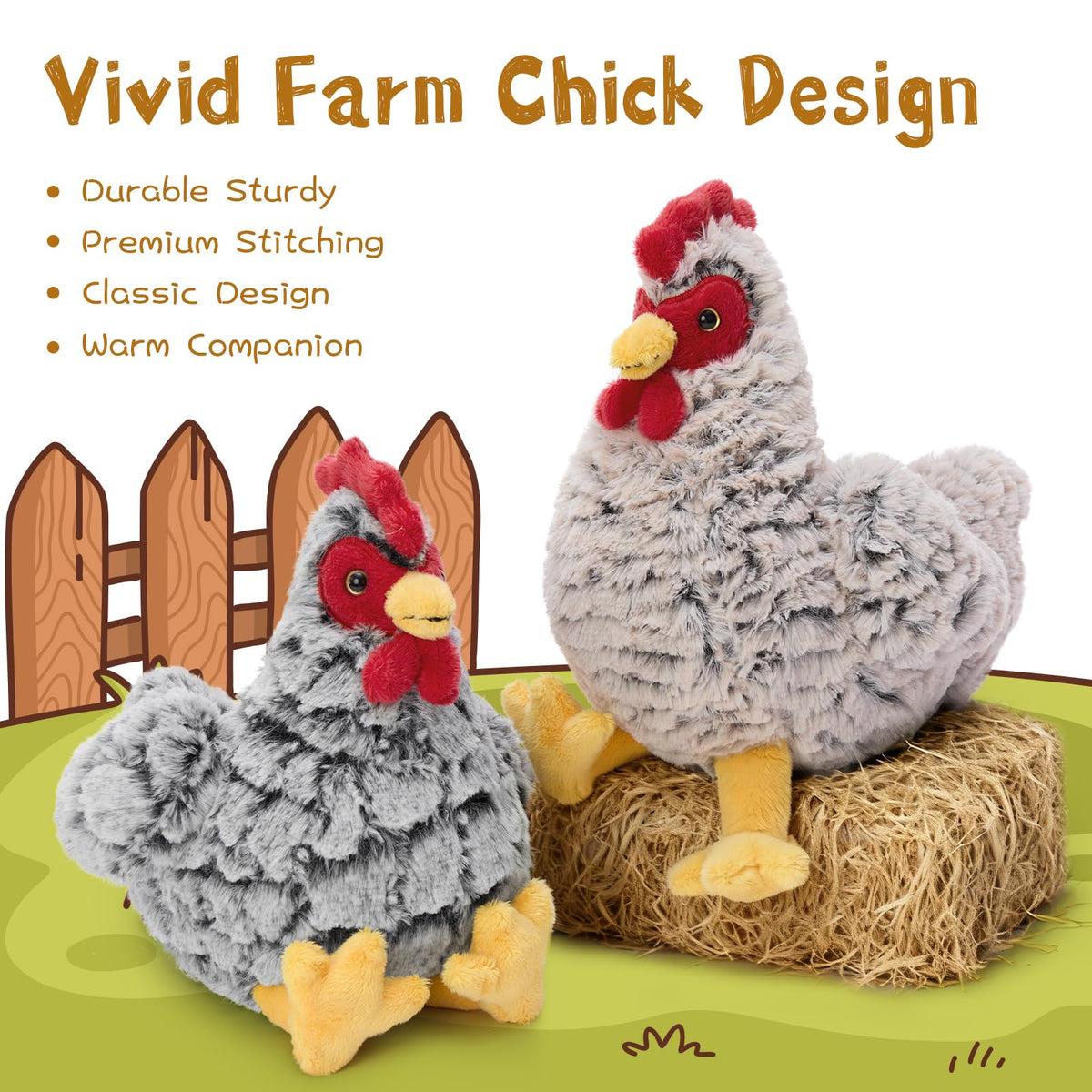 Muiteiur hen plush toy perfect for travel and on the go