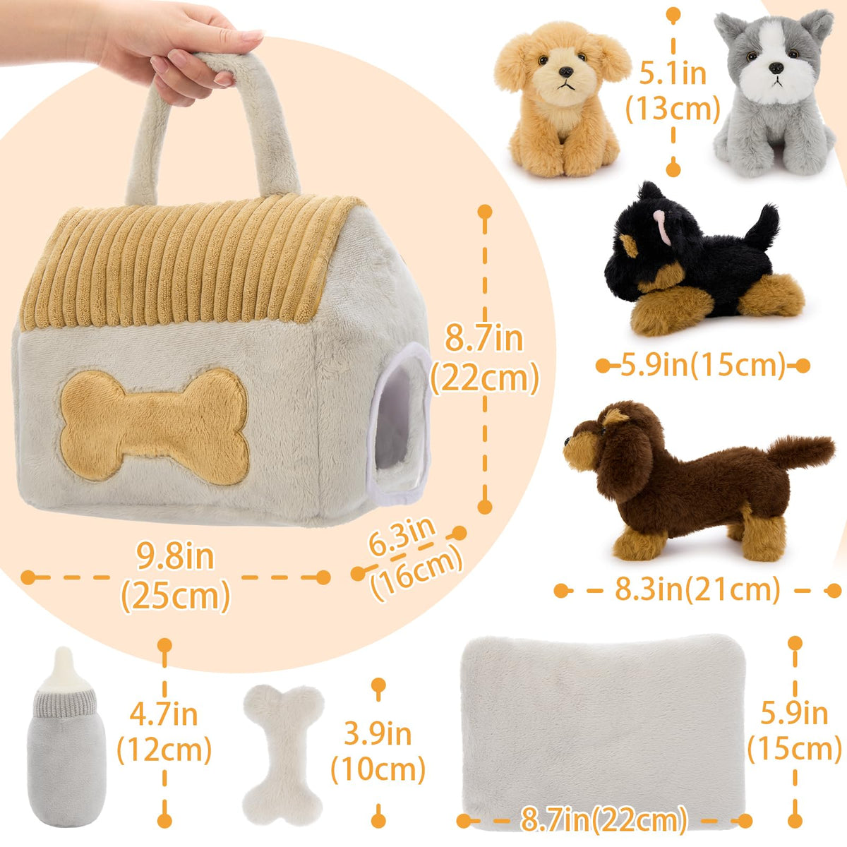 Muiteiur magic gate plush set: interactive entry for pretend adventures