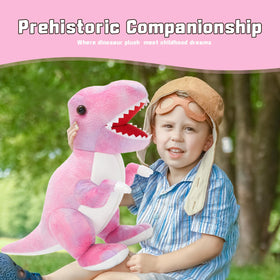 Muiteiur pink dinosaur baby plush, ideal gift for birthdays
