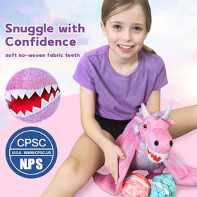 Muiteiur pink dragon baby plush 2, soft and friendly for bedtime