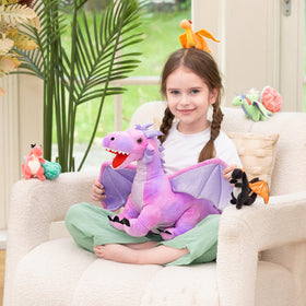 Muiteiur pink dragon baby plush 3, durable toy for adventures