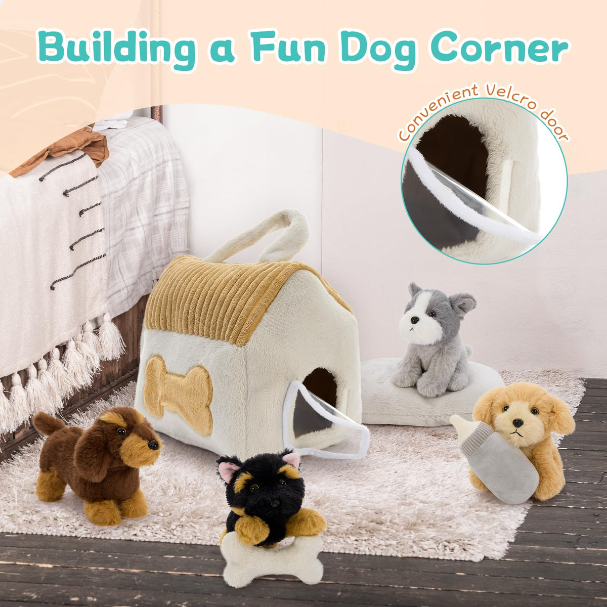 Muiteiur plush bone: soft toy for nurturing pretend care
