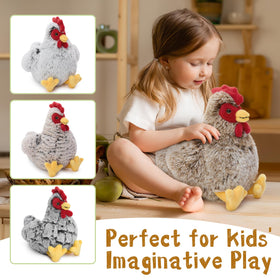 Muiteiur ultra-soft hen plush with PP cotton for cozy naps