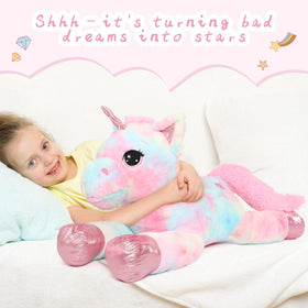 Muiteiur unicorn plush velvet tail for tactile comfort.
