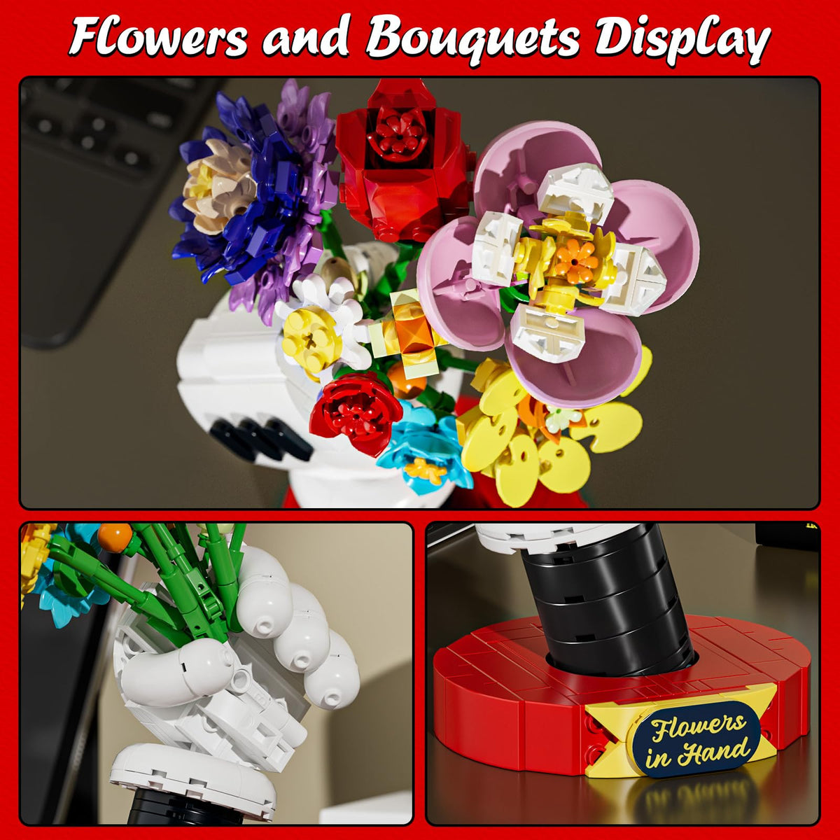 Kids crafting with Muiurple set creates a colorful bouquet together