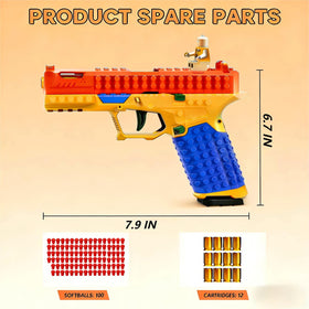 MUJERWQ foam blaster assembly in progress demonstrates customizable design for STEM play.