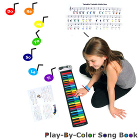 MUKIKIM Rock and Roll It color-coded keys help kids learn songs quickly.