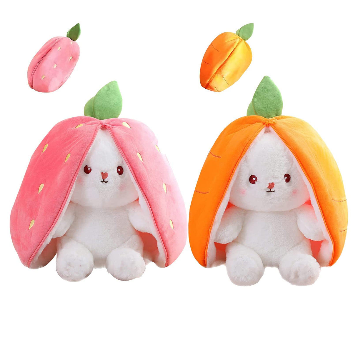 Mukorolee strawberry bunny plush 7in for soft cuddles and bedtime comfort