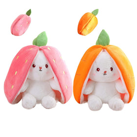 Mukorolee strawberry bunny plush 7in for soft cuddles and bedtime comfort